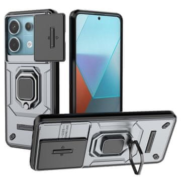 GS Futrola s Kickstand objektivom kamere za Xiaomi Redmi Note 13 Pro 5G, siva