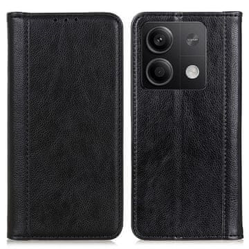GS Futrola za Xiaomi Redmi Note 13 5G, novčanik od liči kože, crna