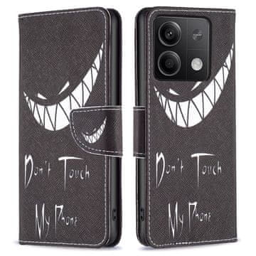 GS Preklopna futrola za Xiaomi Redmi Note 13 5G, novčanik, ne diraj mi telefon crna