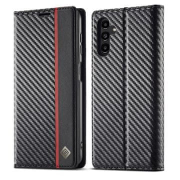 LC.IMEEKE Preklopna futrola za Samsung Galaxy A35 5G, karbonska , crna
