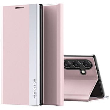 GS Preklopna maska za Samsung Galaxy A35 5G, bočno magnetska, roza