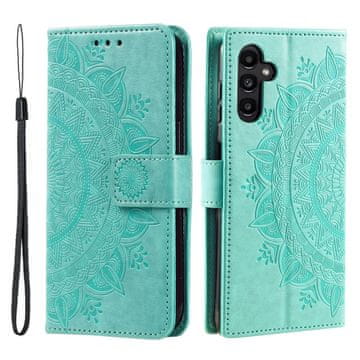 GS Preklopna maskica za Samsung Galaxy A35 5G, Mandala, zelena