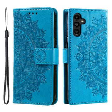 GS Preklopna maskica za Samsung Galaxy A35 5G, Mandala, plava