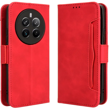 GS Preklopna futrola za Realme 12 Pro 5G / 12 Pro+ 5G, utor za karticu, crvena