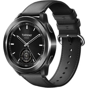 GS Univerzalni kožni remen 22 mm s ovalnom kopčom, crni