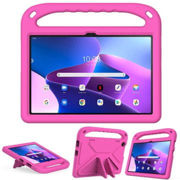 GS Dječja futrola za Lenovo Tab M10 10.1 Gen 3 s ručkom, ružičasta
