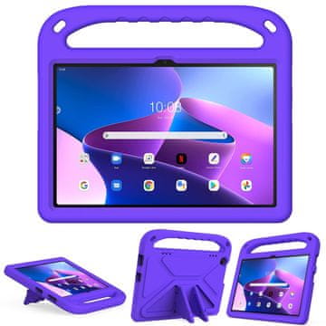 GS Dječja futrola za Lenovo Tab M10 10.1 Gen 3 s ručkom, ljubičasta