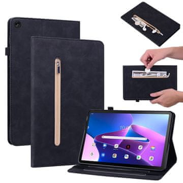 GS Futrola za Lenovo Tab M10 10.1 Gen 3, utor za novčanik/olovku, crna