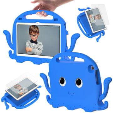 GS Dječja futrola za Lenovo Tab M10 10.1 Gen 3, s ručkom, hobotnica, plava