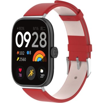 GS Kožni remen za Xiaomi Redmi Watch 4 / Xiaomi Smart Band 8 Pro / Xiaomi Smart Band 9 Pro, crveni