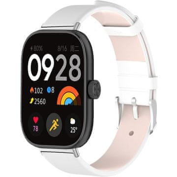 GS Kožni remen za Xiaomi Redmi Watch 4 / Xiaomi Smart Band 8 Pro / Xiaomi Smart Band 9 Pro, bijela