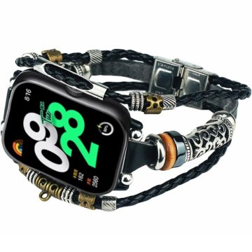 GS Kožni remen za Xiaomi Redmi Watch 4, crni