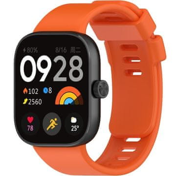 GS Silikonski remen za Xiaomi Redmi Watch 4 / Xiaomi Smart Band 8 Pro / Xiaomi Smart Band 9 Pro, narančaste boje