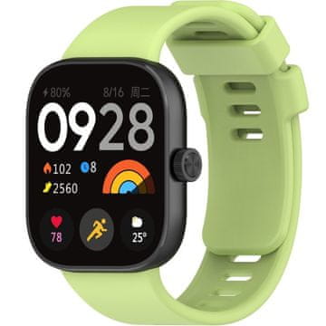 GS Silikonski remen za Xiaomi Redmi Watch 4 / Xiaomi Smart Band 8 Pro / Xiaomi Smart Band 9 Pro, svijetlozelena