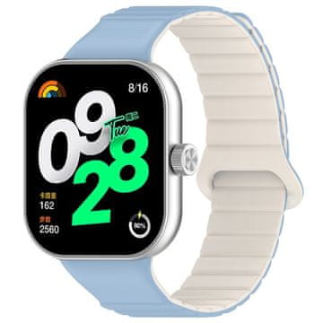 GS Silikonski remen za Xiaomi Redmi Watch 4 / Xiaomi Smart Band 8 Pro / Xiaomi Smart Band 9 Pro, plava/bež