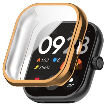 GS 2u1 futrola sa zaštitnom folijom za ekran za Xiaomi Redmi Watch 4, ružičasto zlatna
