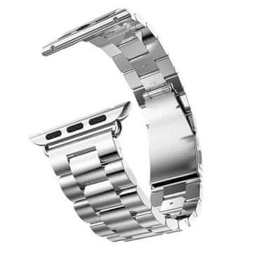 GS Narukvica za Apple Watch 1/2/3/4/5/6/7/8/9/10/11/SE Ultra 1/2/3 42/44/45/46/49mm, srebrna