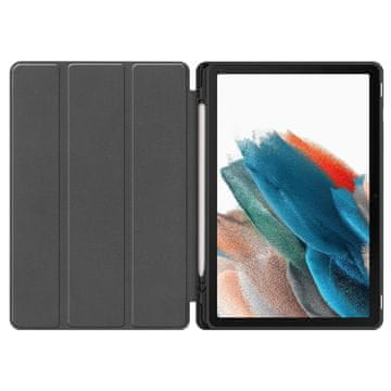 GS Set futrole + kaljenog stakla + 6x olovke za Samsung Galaxy Tab A9+, trostruka, s držačem za olovku, crna