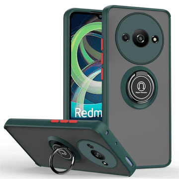 GS Silikonska maskica za Xiaomi Redmi A3, sa zaštitom za kameru, prozirna/zelena
