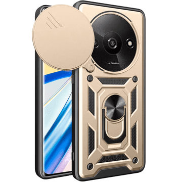 GS Oklopna futrola za Xiaomi Redmi A3, CamShield Slide, zlatna