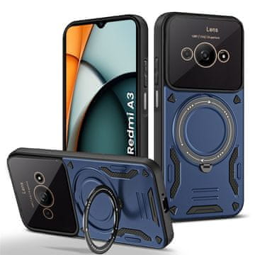 GS Oklopna futrola za Xiaomi Redmi A3, magnetski prsten, plava