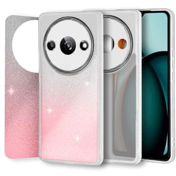 Overboard Futrola za Xiaomi Redmi A3, svjetlucavi puder, bijela/ružičasta