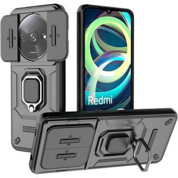 Overboard Futrola za Xiaomi Redmi A3, stalak za kameru s mogućnošću otvaranja, crna
