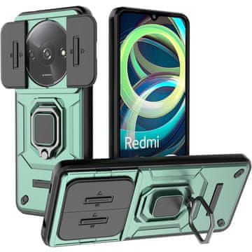 Overboard Futrola za Xiaomi Redmi A3, stalak za kameru s objektivom, zelena