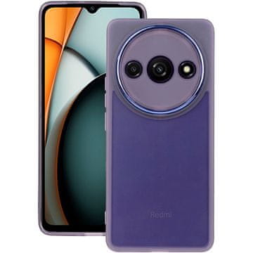 GS Silikonska maskica za Xiaomi Redmi A3, sa zaštitom za kameru, prozirna/ljubičasta