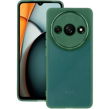 GS Silikonska maskica za Xiaomi Redmi A3, sa zaštitom za kameru, prozirna/zelena