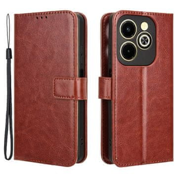 GS Infinix Hot 40i preklopna futrola, novčanik Crazy Horse, smeđa