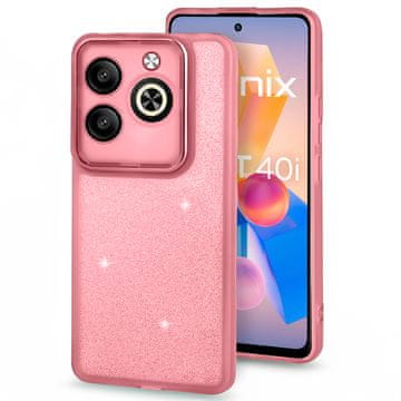 Overboard Infinix Hot 40i futrola, svjetlucavi puder, ružičasta