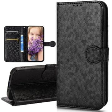 GS Preklopna futrola za Infinix Hot 40i, novčanik u obliku romboidnog uzorka, crna