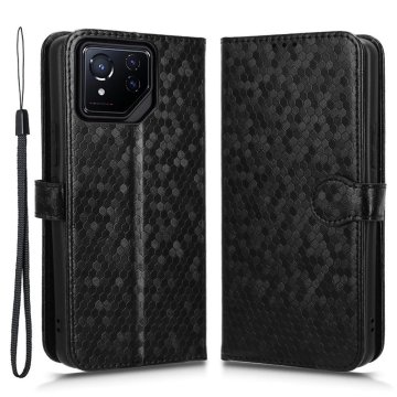 GS ASUS ROG Phone 8 Pro novčanik s romboidnim preklopnim kućištem, crna
