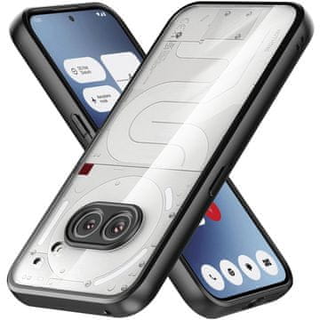 GS Nothing Phone 2a/2a Plus Fusion hibridna maskica sa zaštitom za kameru, prozirna/crna