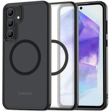 GS Samsung Galaxy A55 5G Fusion hibridna maskica s MagSafe zaštitom, crna