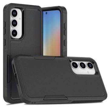 GS Oklopna futrola za Samsung Galaxy A55 5G, dvostruko otporna na udarce, crna