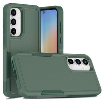 GS Oklopna futrola za Samsung Galaxy A35 5G, dvostruko otporna na udarce, tamnozelena