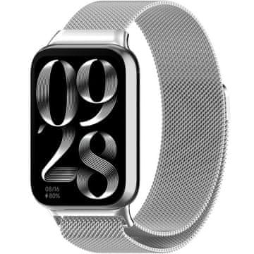 GS Milanski remen za narukvicu za Xiaomi Smart Band 8 Pro / Xiaomi Smart Band 9 Pro, srebrni