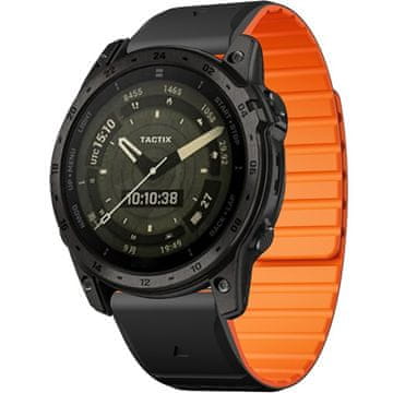 GS Silikonska narukvica QuickFit za Garmin Fenix 22mm, crna / narančasta