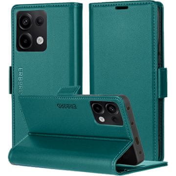 Overboard Futrola za Xiaomi Redmi Note 13 Pro 4G / Poco M6 Pro 4G, sjajna liči, novčanik s preklopom, zelena