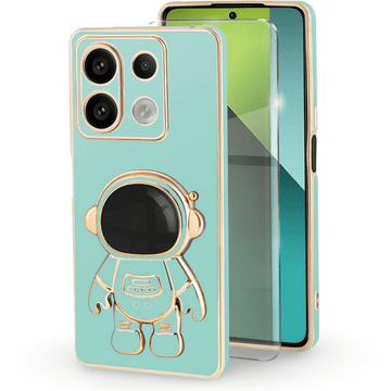 GS Futrola za Xiaomi Redmi Note 13 Pro 5G, Astronaut, zelena + 9H kaljeno staklo