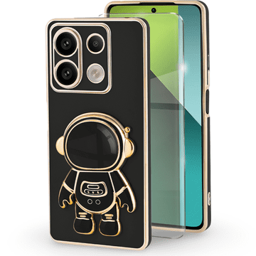 GS Futrola za Xiaomi Redmi Note 13 Pro 5G, Astronaut, crna + 9H kaljeno staklo