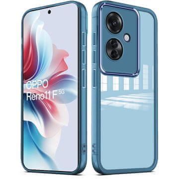 GS Silikonska maskica za Oppo Reno 11F 5G, sa zaštitom za kameru, prozirna/plava