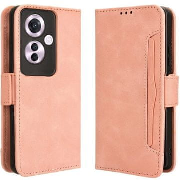 GS Preklopna futrola za Oppo Reno 11F 5G, utor za karticu, ružičasta