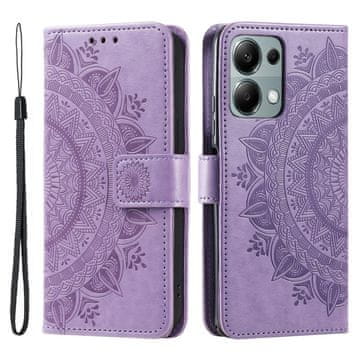 GS Preklopna futrola za Xiaomi Redmi Note 13 Pro 4G / Poco M6 Pro 4G, cvijet mandale, ljubičasta
