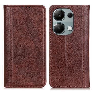 GS Futrola za Xiaomi Redmi Note 13 Pro 4G / Poco M6 Pro 4G, novčanik od liči kože, smeđa