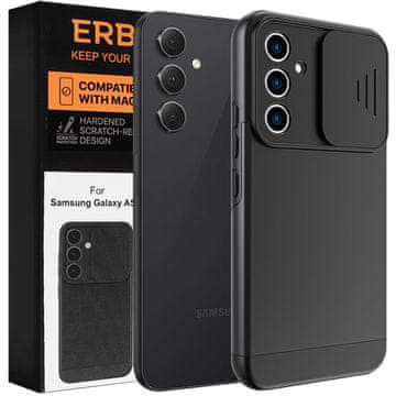 Overboard Futrola za Samsung Galaxy A55, CamProtect, crna + 2x kaljeno staklo