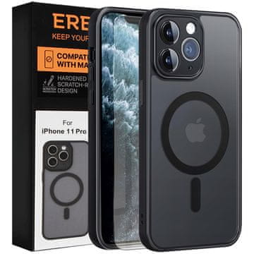 Overboard Futrola za iPhone 11 Pro, za MagSafe, mat futrola, crna + zaštitna folija za ekran