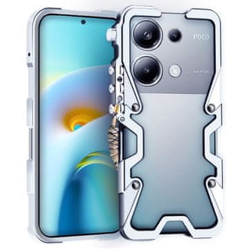 GS Futrola za Xiaomi Redmi Note 13 Pro 4G / Poco M6 Pro 4G, zaštitna folija od aluminijske legure, srebrna